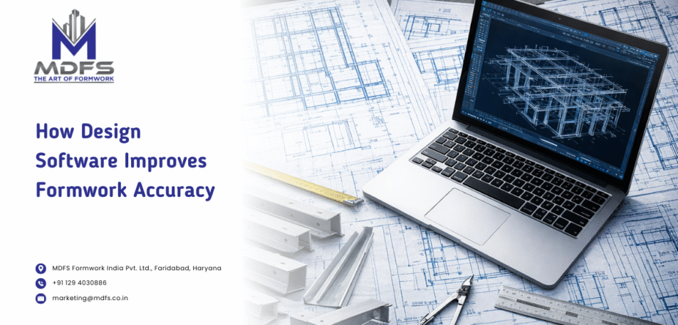 Aluminium formwork system with digital design software improving construction accuracy