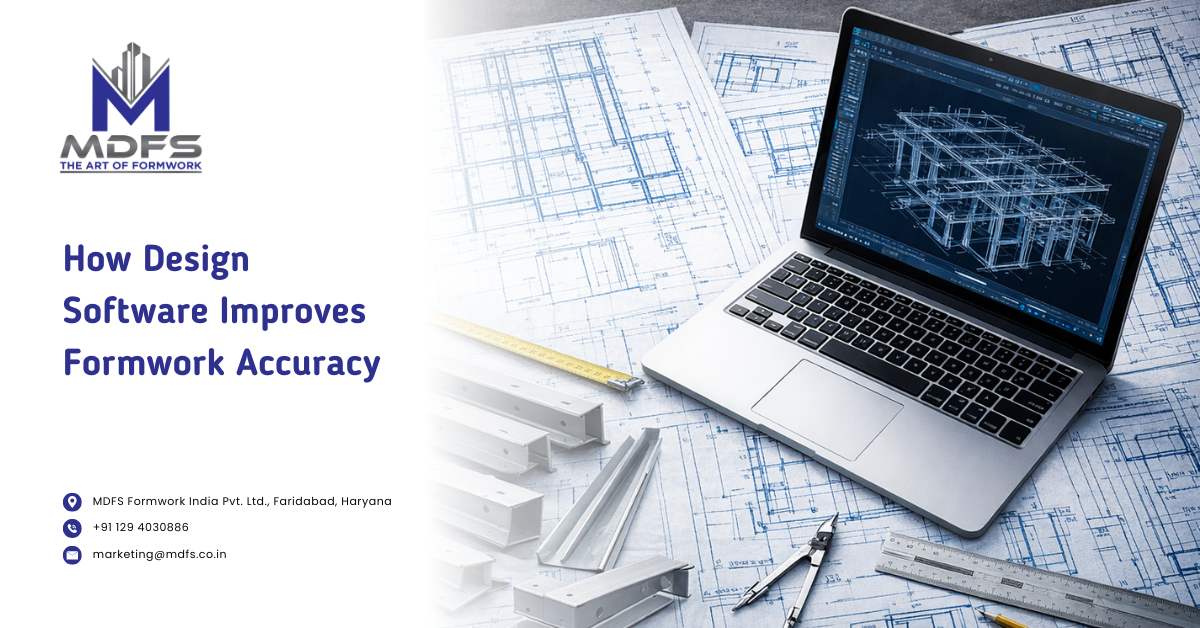 Aluminium formwork system with digital design software improving construction accuracy